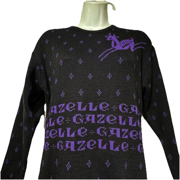darria gazelle long sleeve purple black sweater dress Size L - Picture 4 of 10